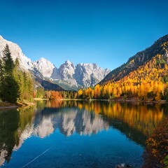 Fototapeta premium alpine lake, AI generated