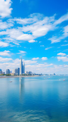 Gdynia City Skyline: An Enchanting Blend of Modernity and Maritime Heritage Amidst Serene Natural Backdrop