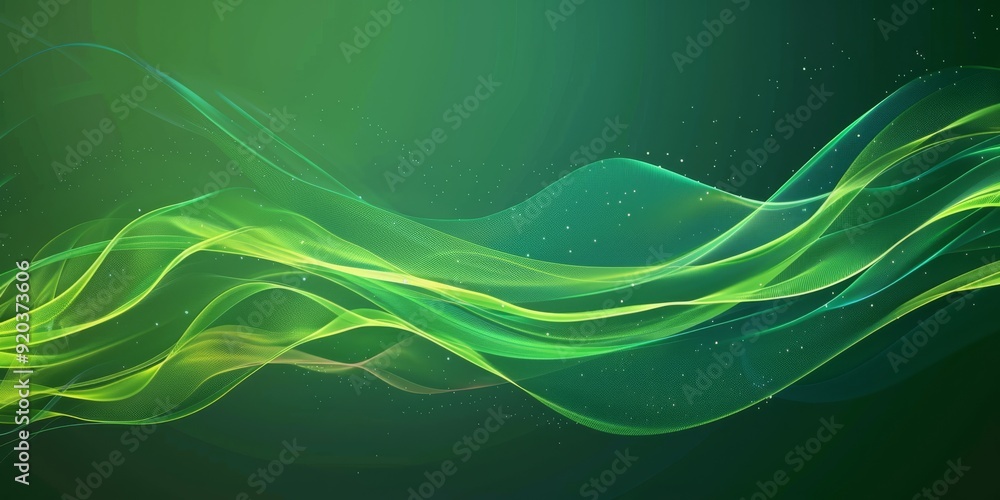 Aufkleber the abstract green waves produce a captivating and tranquil background effect that is both soothing 