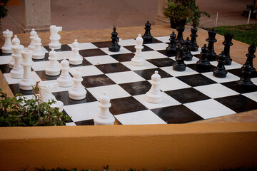 Extra large chess board blank and white