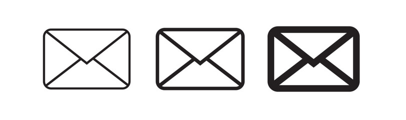 mail icon on white background	