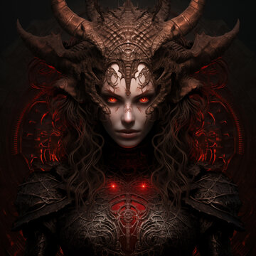 a female cursed goddess of hell
