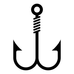 Fishing hook icon isolated on white background
