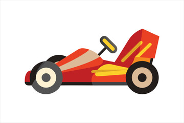  go kart vehicle vector artwork illustration 