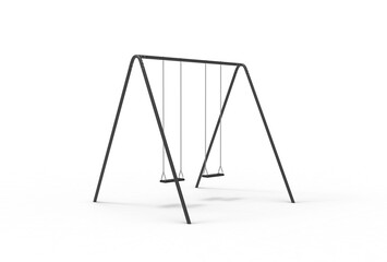 swing angle view with shadow 3d render