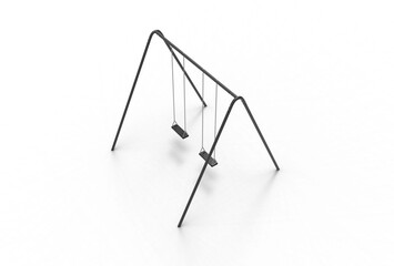 swing top view with shadow 3d render