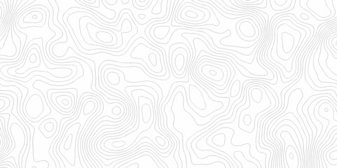 Vector white and black wave curve Topography grid map. white wave line geography landscape Topo contour map on white background. Geographic mountain relief diagram line pattern.