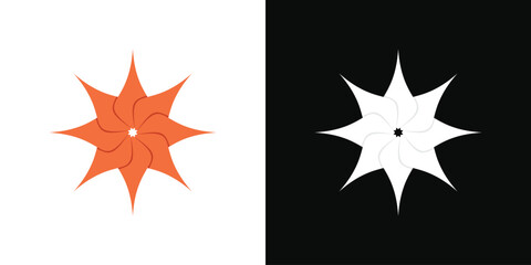 Fototapeta premium Abstract flower logo design template. Premium Vector