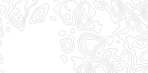 Fototapeta premium Vector black wave curve Topography grid map. white wave line geography landscape Topo contour map on white background. Geographic mountain relief diagram line pattern.