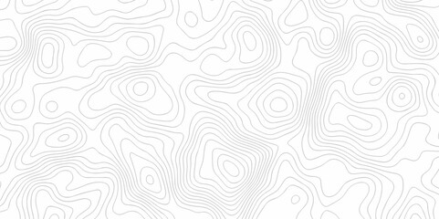 Vector black wave curve Topography grid map. white wave line geography landscape Topo contour map on white background. Geographic mountain relief diagram line pattern.