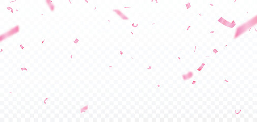 Beautiful pink confetti banner for party and celebration background
