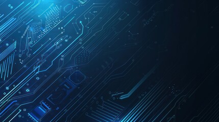 Obraz premium Abstract Digital Circuitry Illustration