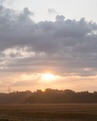 sunset over the field
