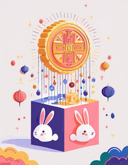 Obraz premium Happy mid autumn festival