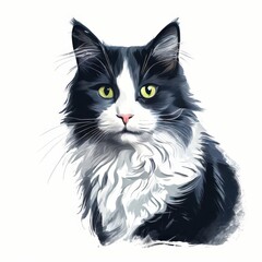 the AI Image Generator, black cat portrait