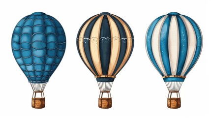 Charmed by vibrant hues, this handpainted watercolor showcases hot air balloons dancing in the sky.