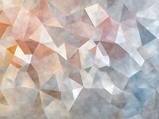Fototapeta premium 2. Abstract geometric pattern featuring interlocking polygons in a muted color palette, ideal for contemporary design