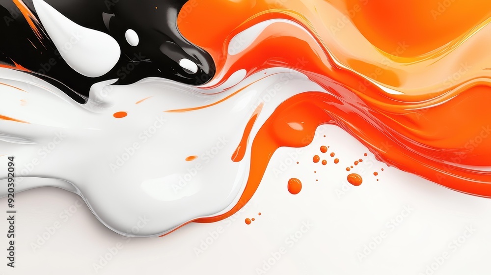 Poster stunning blend of colors in a fluid art design, perfect for adding a modern touch to any space.