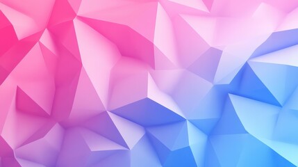 Naklejka premium Dive into a vibrant blue and pink low poly world, where modern design meets playful cartoon textures for a unique visual experience.