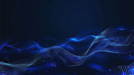 Abstract Blue Digital Wave