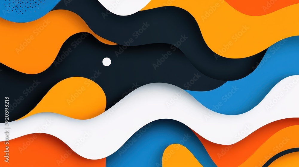 Poster dive into a vibrant world with this 3d fluid wave design, bursting with color and dynamic movement f