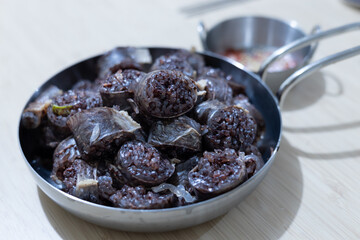 Sundae is a type of blood sausage in Korean cuisine. sometimes anglicized as soondae.
