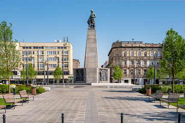 City of Łódź - view of Freedom Square. Poland.