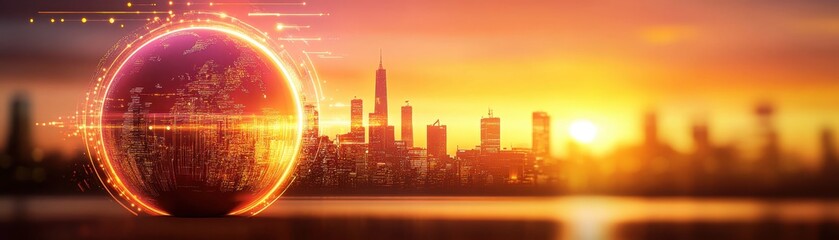 Obraz premium Global Economic Graph of World Oil Demand with Copy Space for Text, Flat Design Illustration