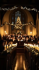 Christmas Choir Performance in a Church