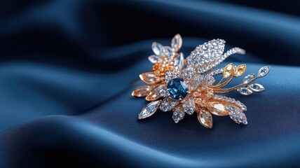 Fototapeta premium High-end fashion accessory with dazzling rhinestones and sequins, illuminated to emphasize luxurious, sparkling details.