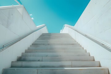 Serene Ascent: A Bright Stairway to the Sky