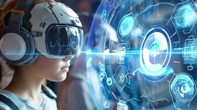 Children engaged in learning with digital technology, featuring an AI assistant optimizing their educational experience, symbolizing the future of education
