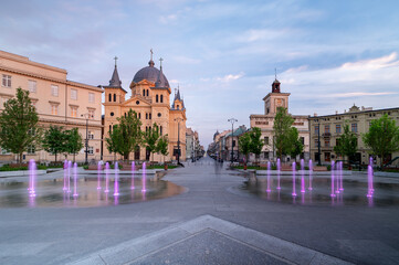 City of Łódź - view of Freedom Square. Poland.