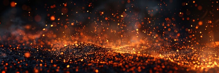Fototapeta premium A mesmerizing and captivating view of glowing lava and embers, really evoking the raw, untamed power of nature itself