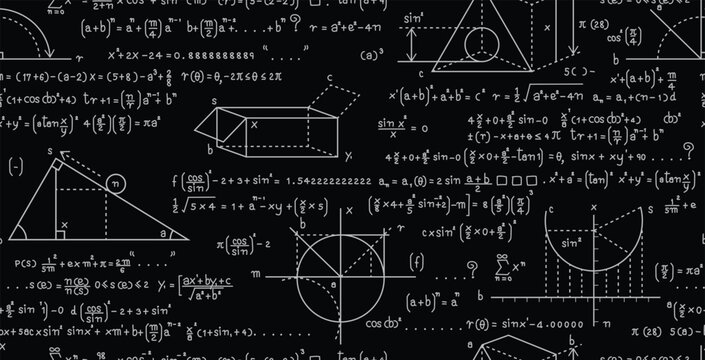 Seamless blackboard mathematical area calculation formula.