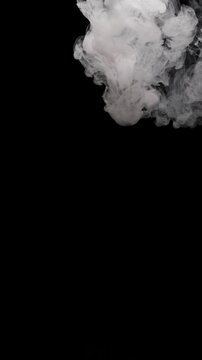 Smoke on Black Background Vertical 