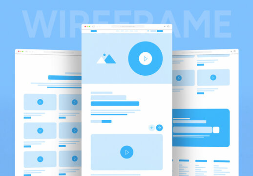 Corporate Wireframe Landing Page UX Template