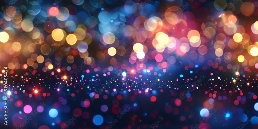 Aufkleber vibrant bokeh lights weaving together to create a dynamic and colorful abstract background of beauty