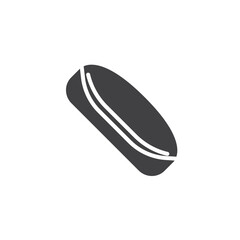 Hot dog bun vector icon