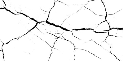 Earthquake and ground cracks, hole effect, craquelure and damaged wall texture. Vector