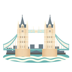 Tower Bridge. graphic. decoration. sticker