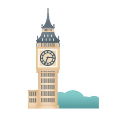 big ben clock tower. decoration. sticker. graphics.
