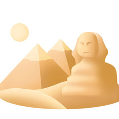 sphinx and pyramids sticker decoration graphic