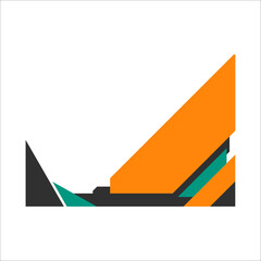 Modern abstract geometric corner vector element