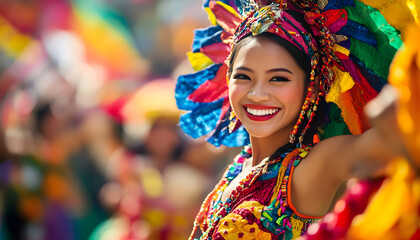 Fototapeta premium The beauty smiled and felt happy