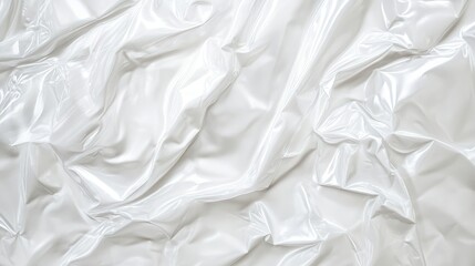 Obraz premium Abstract White Plastic Texture with Crinkles and Folds