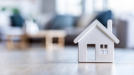 House keychain with miniature house, symbolizing moving into a new home