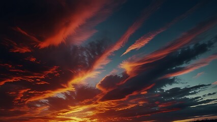 Obraz premium Dramatic Sunset Sky. Awe-Inspiring Natural Beauty