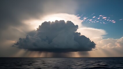 Fototapeta premium Tranquil Seascape. A Moment of Peaceful Contemplation