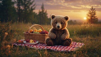 teddy bear in the woods